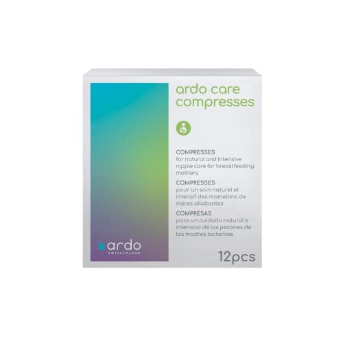 Ardo Vegan 12 Pack Care Compresses with Hyaluronic Acid, Soothing Breast Gel Pads for Natural, Intensive Care of Sore, Painful Breastfeeding Nipples