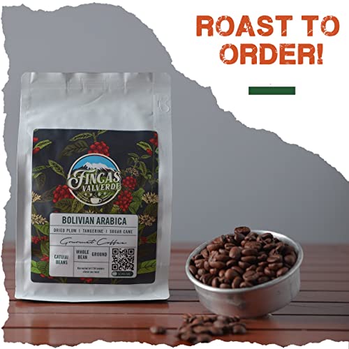 FINCAS VALVERDE Dark Roast Coffee Whole Bean Bolivian Catuai Variety Specialty Coffee, Full Flavored. Freshly Roasted Arabica Coffee Beans (12oz)